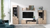 TV skříňka Estan 155 cm dub estan světlý / antracit moderní design nábytku kvalitní zpracování hrany knihovny zakončené speciální dýhou
