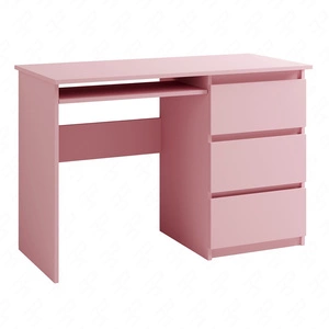 Psací stůl se zásuvkami Simple 110 cm pudrově růžový funkční nábytek do dívčího pokoje jednoduchá konstrukce