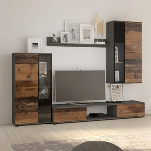 Meblościanka Senja nowoczesny design witryny mogą stać lub wisieć półki z bezpiecznego szkła hartowanego