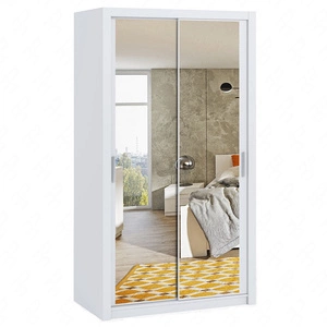 Zrcadlová posuvná skříň Rico 120 cm bílá funkční nábytek v klasickém stylu ideální skříň do ložnice nebo šatny