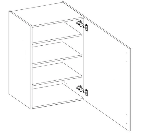 Kuchyňská nástěnná skříňka Alpine 50 G-90 1F odolná proti páře, rozlití a teplu