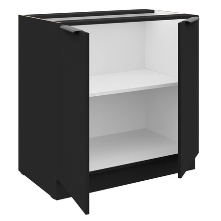 Sada kuchyňského nábytku Black 260 cm kovové úchytky skříňky vypadají skvěle v moderních interiérech