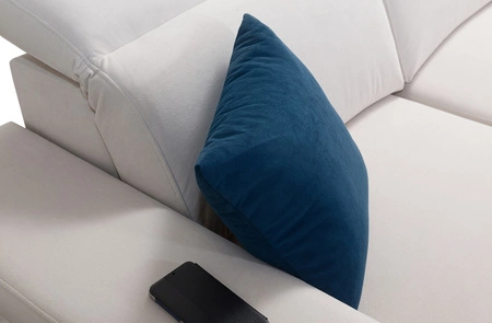 Kelly Elegantní rozkládací pohovka šedá jasan pravá strana opletená pohodlná a funkční rohová rozkládací pohovka do obývacího pokoje