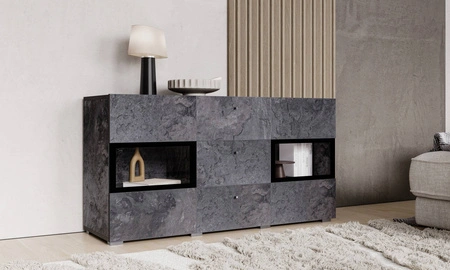 Komoda Baros 132 cm schiefer moderní tvary v jedinečném stylu