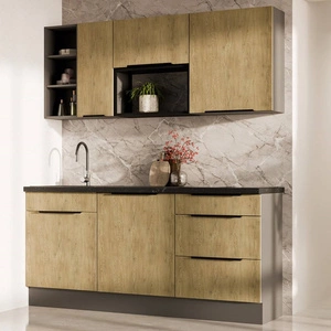 Sada kuchyňského nábytku Corsico 180 cm elegantní kuchyňské skříňky v moderních a přírodních barvách ideální sada pro malou kuchyni