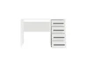 Psací stůl Maxione 120 cm bílý moderní psací stůl se zásuvkami univerzální design ideální pro pokoj teenagera nebo kancelář
