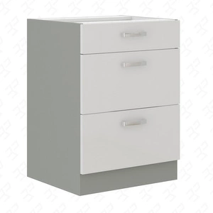 Kuchyňská skříňka se zásuvkami Bianka 60 D 3S BB skříňka odolná páře vysoké teplotě a rozlité tekutině