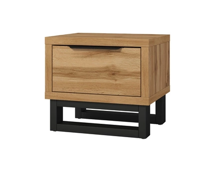 Ložnicová sestava nábytku Halle S dub wotan univerzální barvy ložnicová sestava nábytku se zajímavým designem v loftovém stylu