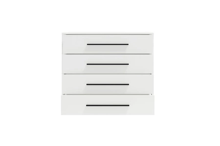 Komoda Maxione 99 cm bílá minimalistický design klasický tvar ideální komoda do obývacího pokoje nebo obývacího pokoje