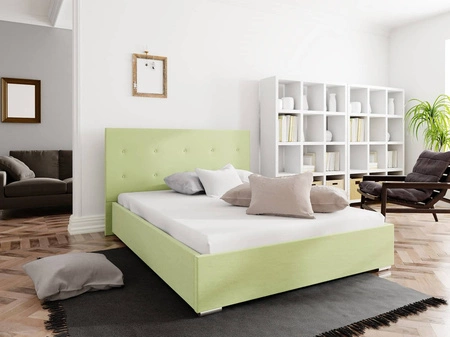 Čalouněná postel Bejar 140x200 mint s moderním čelem ideální do ložnice