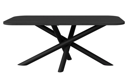 Lyon stůl 90x185 cm portlandský jasan / černý stylový jídelní stůl na designových pavoučích nohách výškově nastavitelný