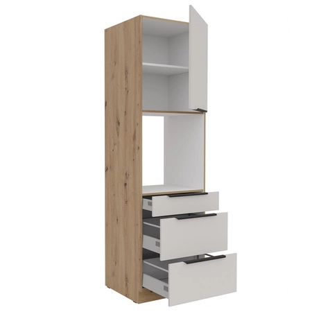 Soela 60 DPS-210 3S 1F kuchyňská skříňka se zásuvkami pro instalaci trouby kovové úchyty odolné proti vlhkosti