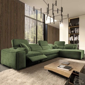 Rohová pohovka s funkcí spaní Viano XI Lux zelená Rohová pohovka v pravém provedení s výsuvnou podnožkou a úložným prostorem na lůžkoviny