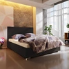 Čalouněná postel Hernani 180x200 černá s čelem v moderním stylu ideální do ložnice