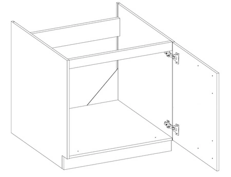 Sada kuchyňského nábytku EkoWhite 240 cm minimalismus ve skandinávském stylu a jednoduchý modernismus ideální do každého interiéru