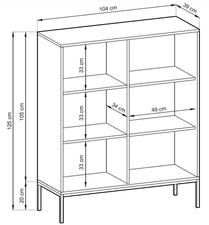 Lovro 104 cm komoda dub vicenza mimořádně elegantní komoda zvýrazněná módními barvami designové drážky na čelech