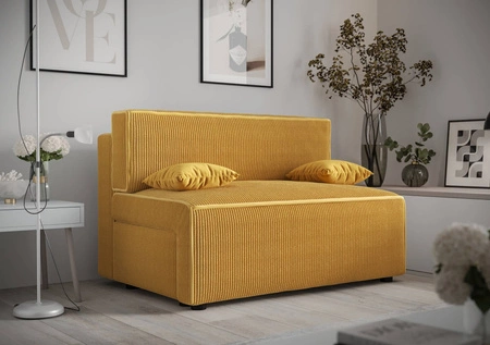 Rozkládací pohovka Brandon honey moderní design a široká funkčnost trojrozměrná látka s výraznými pruhy