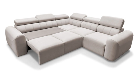 Rohová sedací souprava s funkcí spaní Cantare III losos pravý roh pohodlná a stylová rohová sedací souprava do obývacího pokoje dvě nádoby na lůžkoviny