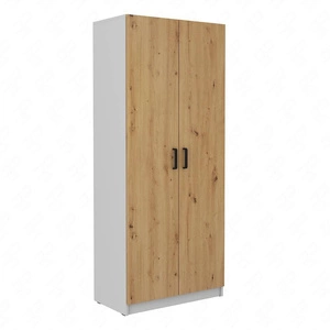 Skříň Makana 80 cm světle šedá / řemeslný dub funkční kus nábytku do pokoje pro mládež nebo kanceláře