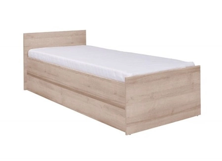 Jednoduchá postel 90x200 cm dub sonoma funkční nábytek do pokoje pro mladé
