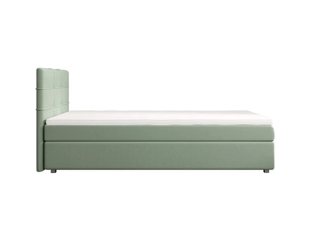 Kontinentální postel Fresno 90x200 mint moderní skandinávský styl s čalouněným čelem postel s úložným boxem
