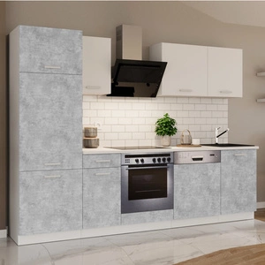 Kuchyňská sestava Toni 270 cm bílá / světlý beton vypadá skvěle v moderních interiérech