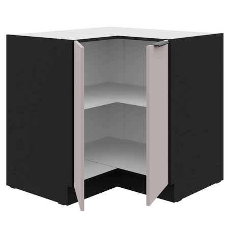 Sada rohového kuchyňského nábytku Tarraco 310x250 cm skříňky s kovovými úchytkami vypadají skvěle v moderních interiérech