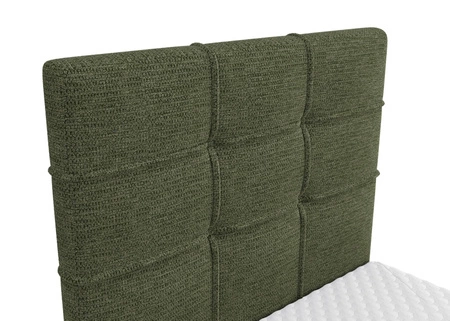 Kontinentální postel Irvine 80x200 zelená Stylová postel s úložným prostorem na lůžkoviny a vysokým čelem zaujme svým elegantním designem