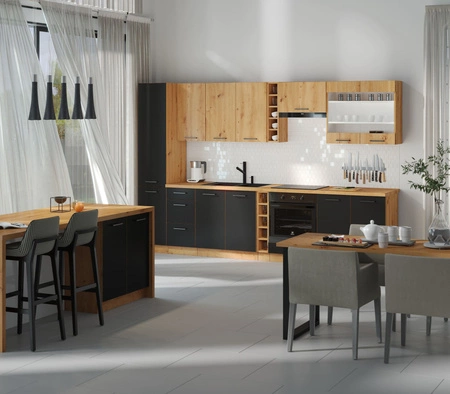 Sada kuchyňského nábytku Monza 315 cm jedinečný styl skříněk se hodí do interiéru každé kuchyně