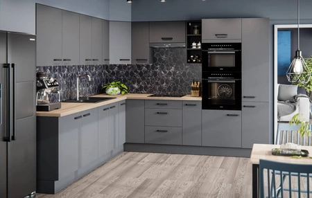 Verdi 60 LO-215 2F kuchyňská skříňka pro vestavné chladničky kovová úchytka skříňka odolná proti vlhkosti a poškození