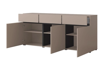 Komoda Cross 180 cm tmavě béžová stylový design komoda do obývacího pokoje jednoduchá forma v moderním provedení