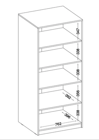 Skříň Makana 80 cm řemeslný dub / světle šedý funkční kus nábytku do pokoje pro mládež nebo kanceláře