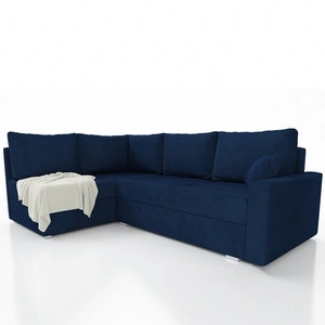 Rohová sedací souprava s funkcí spaní Nofi navy blue left moderní design jednoduchý a stylový korpus, který se hodí do každého interiéru