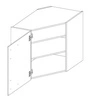 Vento 60x60 GN-72 1F rohová kuchyňská nástěnná skříňka odolná proti páře, teplu a rozlitým tekutinám