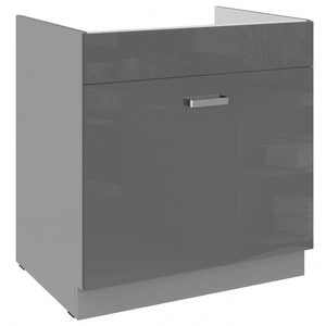 Skříňka pod dřez Grey 80 ZL 1S Skříňka odolná vůči vnějším faktorům jako je pára vysoká teplota a rozlité kapaliny