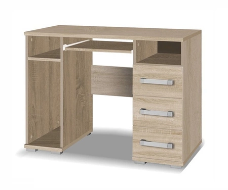 Psací stůl se zásuvkami Maximus 100 cm dub sonoma světlý moderní design nábytku Hrany psacího stolu jsou opatřeny speciální dýhou