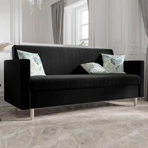 Rozkládací pohovka Balm v černé barvě velmi pohodlná rozkládací pohovka ideální pro jakýkoli styl interiéru