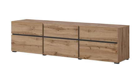 Sestava nábytku do obývacího pokoje Cross z dubu wotan Jednoduchá forma nábytku v moderním provedení potěší milovníky minimalistických interiérů