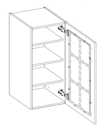 Závěsná kuchyňská skříňka Kastos 40 GS-90 1F skříň odolná proti páře vysoké teplotě a rozlité kapalině