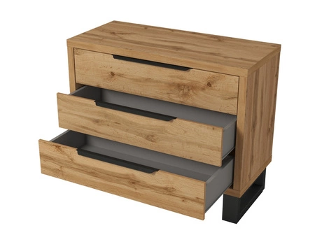 Ložnicová sestava nábytku Halle S dub wotan univerzální barvy ložnicová sestava nábytku se zajímavým designem v loftovém stylu