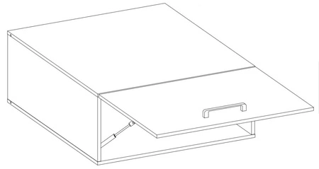 Kuchyňská nástěnná skříňka Vento 80 NAGU-36 1F odolná vůči páře, teplu a rozlitým tekutinám