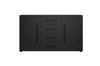 Komoda Maxione 150 cm černá elegantní a univerzální styl komody do ložnice nebo obývacího pokoje vkusné černé úchyty