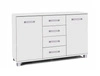 Komoda Maximus 138 cm bílá moderní designový nábytek Hrany komody se speciální ABS dýhou