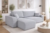Rohová sedací souprava s funkcí spaní Fiesta šedý jasan univerzální rohová sedací souprava do obývacího pokoje proplétaná textilní nádoba na lůžkoviny