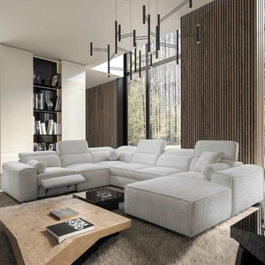 Rohová sedací souprava s funkcí spaní Viano VIII Lux šedá jasanová pravá rohová sedací souprava s výsuvnou podnožkou nádoby na lůžkoviny