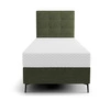 Kontinentální postel Irvine 80x200 zelená Stylová postel s úložným prostorem na lůžkoviny a vysokým čelem zaujme svým elegantním designem
