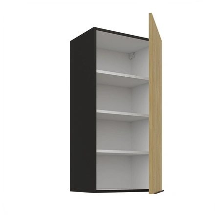 Kuchyňská nástěnná skříňka Crotone 45 G-90 1F s kovovou hranou úchytky odolná proti vlhkosti a poškození skříňky