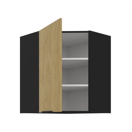 Rohová kuchyňská skříňka Crotone 60x60 GN-72 1F s kovovou hranou úchytky odolná proti vlhkosti a poškození skříňky