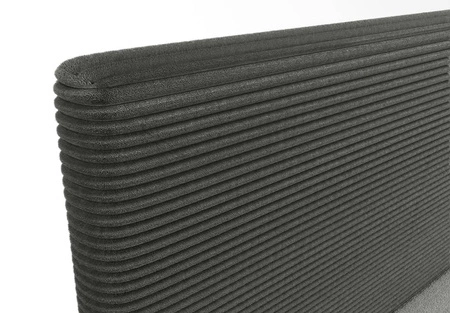 Kontinentální postel Totti 90x200 grafitová stylová postel s úložným prostorem trojrozměrná tkanina s výraznými pruhy