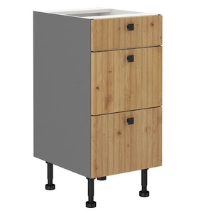 Kuchyňská skříňka stojící se zásuvkami Scandi 60 D 3S BB skříňka odolná páře vysoké teplotě a rozlité tekutině